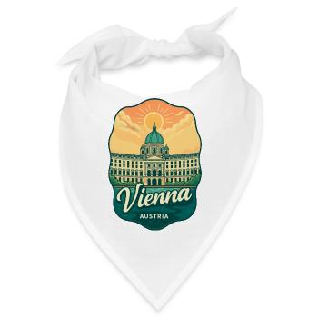 Vienna Austria Hofburg Sunset Retro Reiseabzeichen - Bandana - Weiß - Vorne