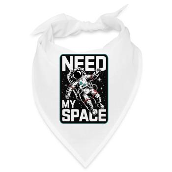 Need My Space Astronaut - Bandana - Weiß - Vorne