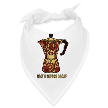 Tod vor entkoffeiniertem Moka-Topf-Zyklus-Tattoo - Bandana - Weiß - Vorne