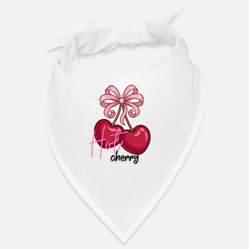 Cœurs cerises avec nœud Bandana