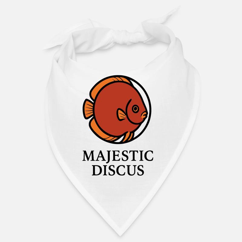 Majestätischer kreisförmiger Diskusfisch-Logo Bandana