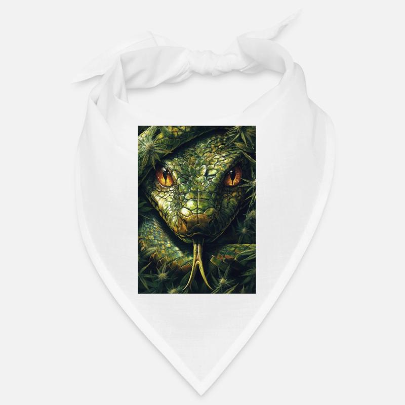 Œil de serpent avec motif de feuilles Bandana