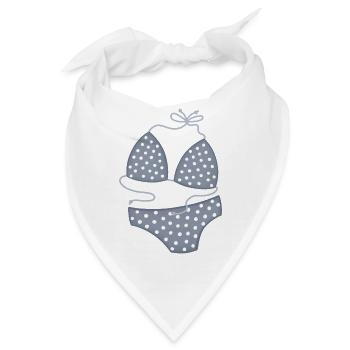 PolkaDot Bikini Muster - Bandana - Weiß - Vorne