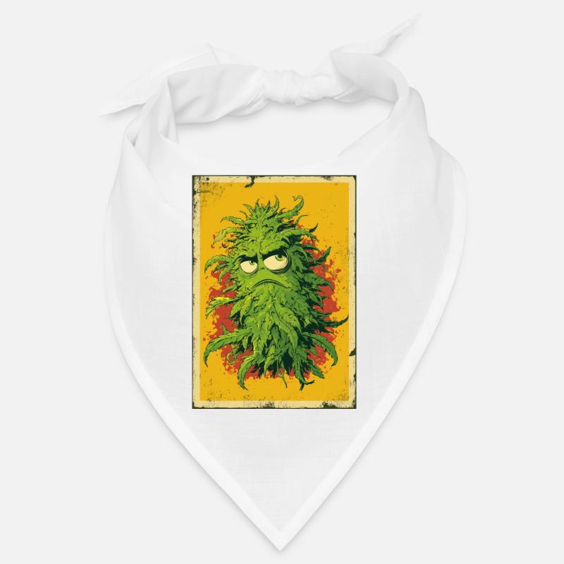 Grumpy Leaf Pop Art Cannabis Bandana