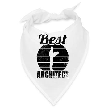 Lustiger Architekt - Bandana - Weiß - Vorne