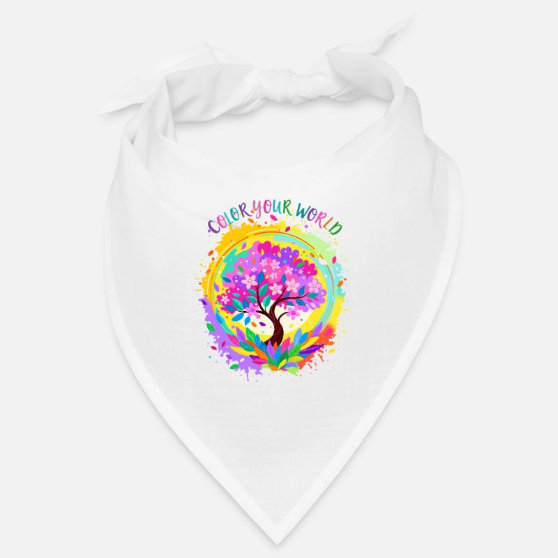 Farbenfroher blühender Baum Bandana