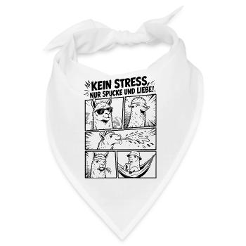 Lustiges Lama Comic Spruch Humor Design - Bandana - Weiß - Vorne