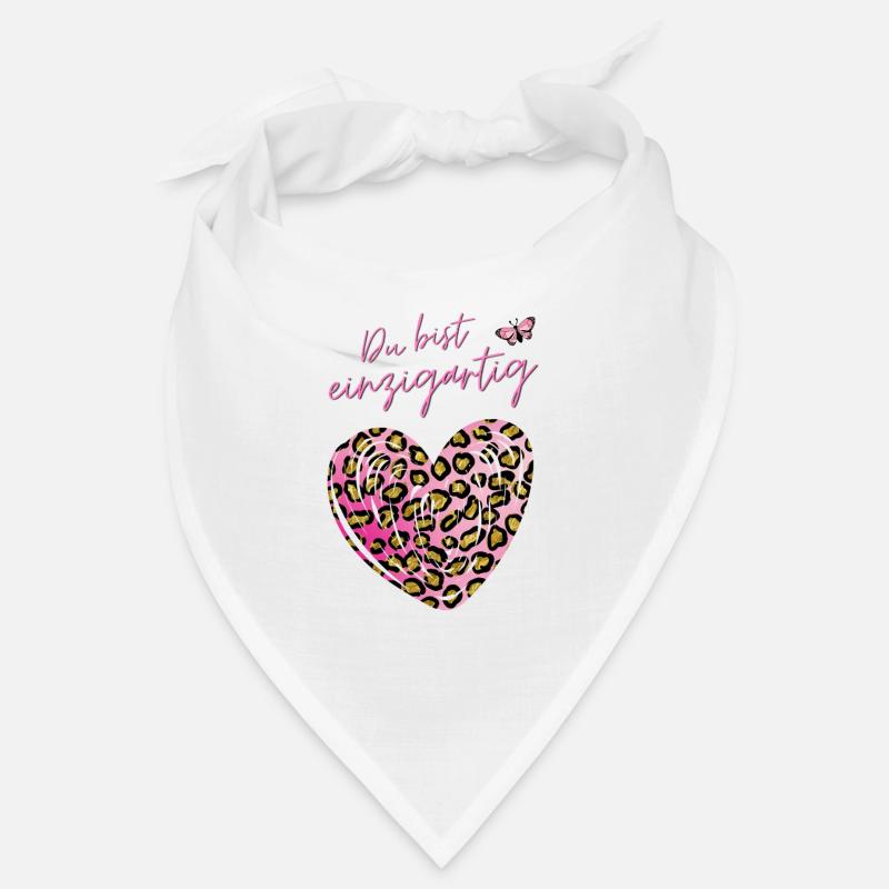 Du bist einzigartig Leopard Herz Bandana