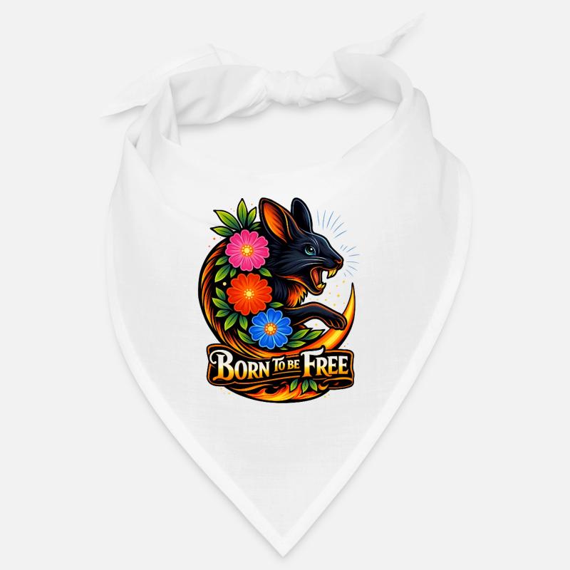 Lièvre aussi libre que le vent et les fleurs Bandana