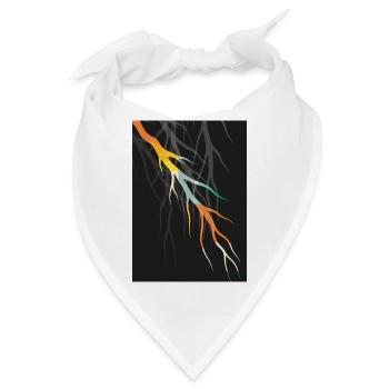 Abstrakte Wurzelkunst Geometrisches Modern Art  - Bandana - Weiß - Vorne