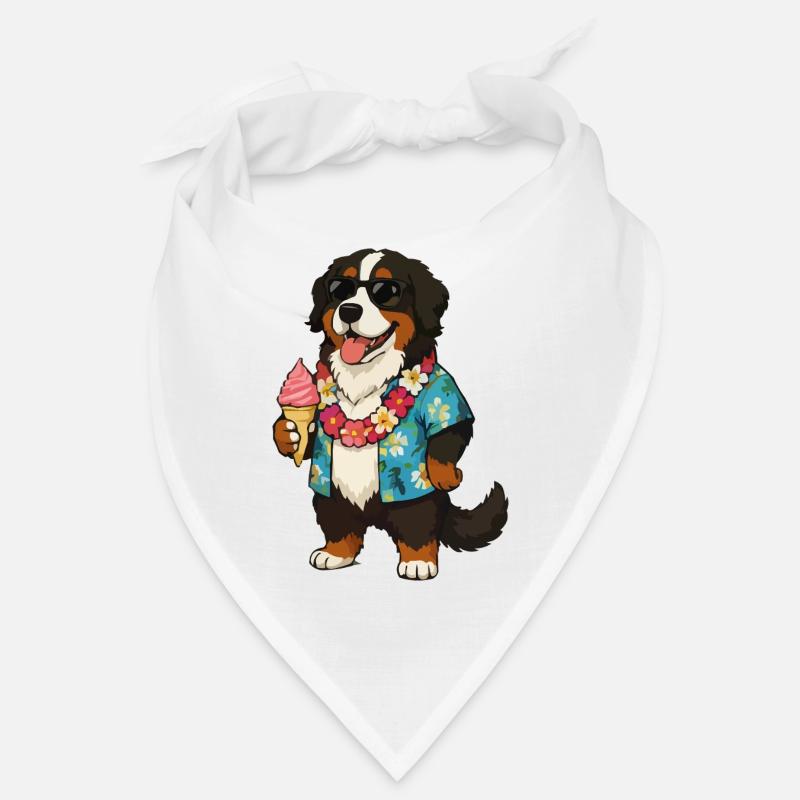 Hawaiianischer Hund mit Eis Bandana