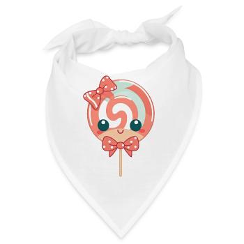Karamell Lolli Schleifenherz - Bandana - Weiß - Vorne