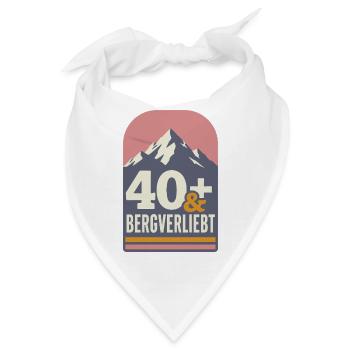 40+ und bergverliebt (rose-orange) - Bandana - Weiß - Vorne