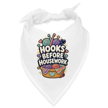 HOOKS BEFORE HOUSEWORK - Bandana - Weiß - Vorne