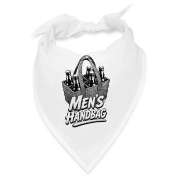 Männerhandtasche mit Bier Füllung - Bandana - Weiß - Vorne