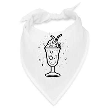 Eisbecher Zeichnung - Bandana - Weiß - Vorne