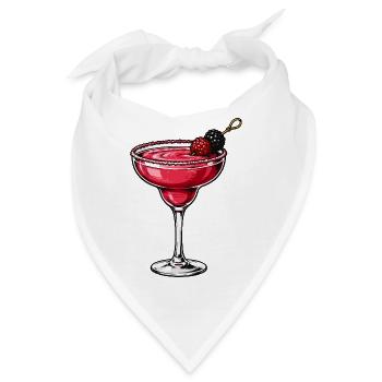 Beeren-Cocktail im Rubinrot Glas - Bandana - Weiß - Vorne
