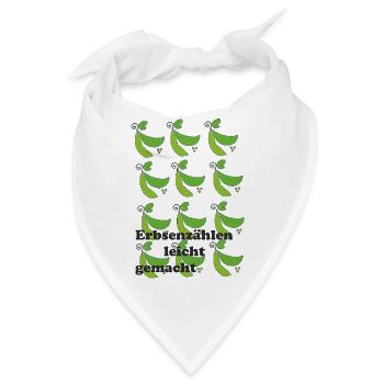 Erbsenzaehlen_leicht_gemacht - Bandana - Weiß - Vorne