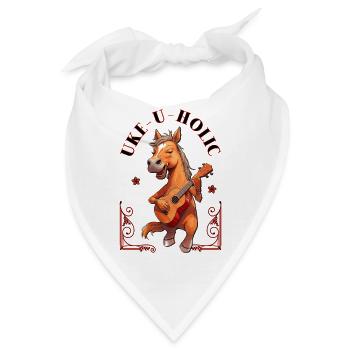 Uke-u-holic Horse - Bandana - Weiß - Vorne