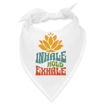 Namaste Lotus Flower Boho Vintage Yoga Meditation - Bandana - Weiß - Vorne