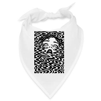 Dissolved – Egodeath – Psychedelische Illustration - Bandana - Weiß - Vorne