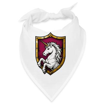 Einhorn Schutzschild Motiv - Bandana - Weiß - Vorne