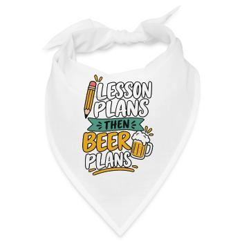 Bierliebhaber Stammtisch Bier Fan Geschenk - Bandana - Weiß - Vorne