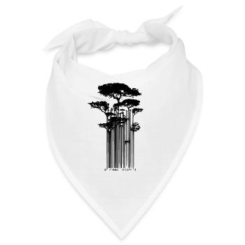 Barcode-Baum – Natur und Wald - Bandana - Weiß - Vorne