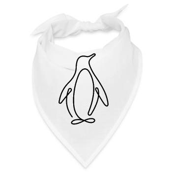 Pinguin Frontansicht Antarktis Winter Tierliebe - Bandana - Weiß - Vorne