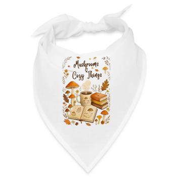Pilze und gemütliche Süße - Bandana - Weiß - Vorne