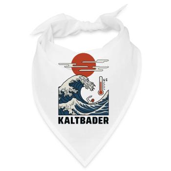 Eisbaden T-Shirt, Kaltbader Shirt Eisduschen Kalt - Bandana - Weiß - Vorne