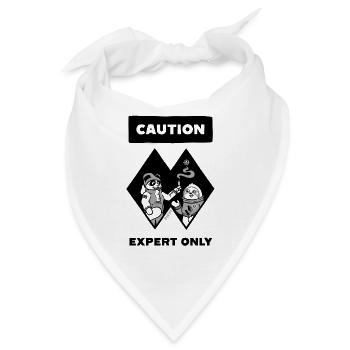 Vorsicht, Experten nur Double Black Diamond - Bandana - Weiß - Vorne