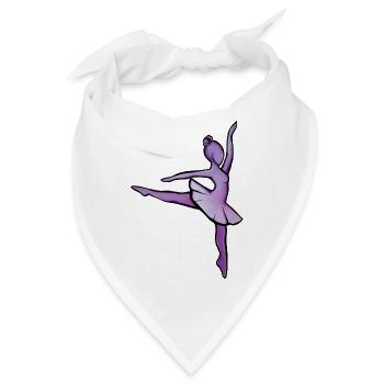 Purple Ballet Silhouette - Bandana - Weiß - Vorne