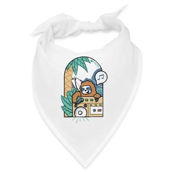 Faulheit pumpt Fettschläge an der Küste - Bandana - Weiß - Vorne