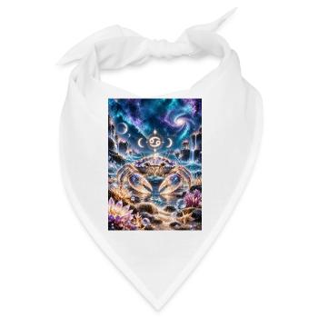 Kosmischer Krebs im Sternmeer - Bandana - Weiß - Vorne