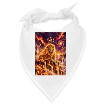 Löwe im kosmischen Feuerreich - Bandana - Weiß - Vorne