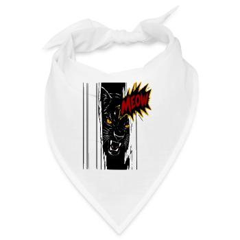 Katzen-Pop-Kunst Miau-Explosion - Bandana - Weiß - Vorne