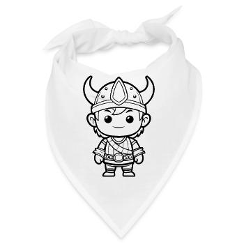 Niedlicher Wikinger - Bandana - Weiß - Vorne