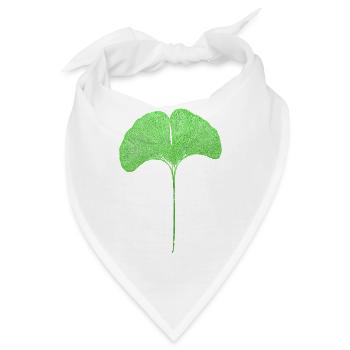 Gingko Blatt - Bandana - Weiß - Vorne
