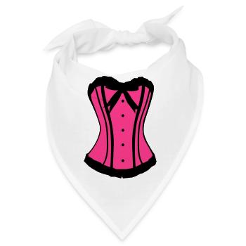 Pinker Korsett Noir-Kontrast - Bandana - Weiß - Vorne