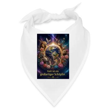 Gott ist ein großartiger Schöpfer - Bandana - Weiß - Vorne