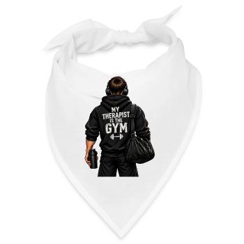 Mein Therapeut ist der Fitnessstudio – der Fitnessstudio-Typ - Bandana - Weiß - Vorne