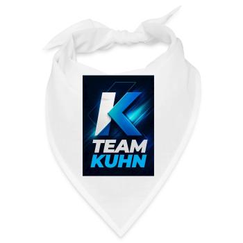 Kuhn Team Neon Blau Namensschild Namen Nachname - Bandana - Weiß - Vorne