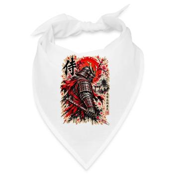 Samurai Krieger – Japanischer Ehrenkodex - Bandana - Weiß - Vorne