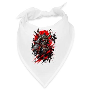 Samurai Krieger – Japanisches T-Shirt Design - Bandana - Weiß - Vorne