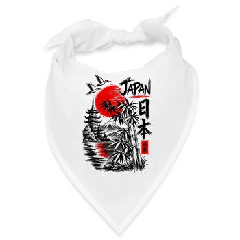 Japan – Land der aufgehenden Sonne - Bandana - Weiß - Vorne
