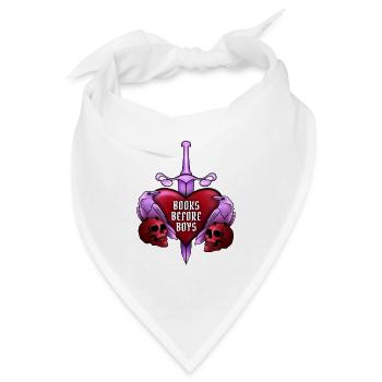 Books Before Boys - Bandana - Weiß - Vorne