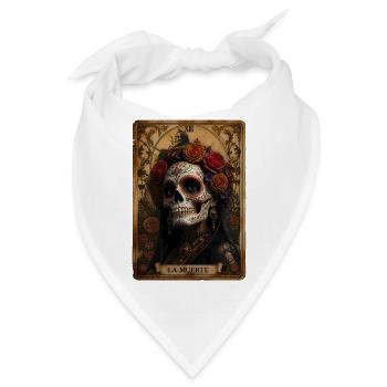 Halloween Sugar Skull Sugarskull Tarot - Bandana - Weiß - Vorne