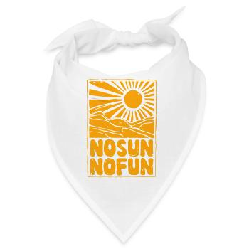 No Sun No Fun Sonnenlandschaft - Bandana - Weiß - Vorne