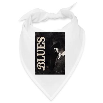 Gents Noir Vintage Blues Man - Bandana - Weiß - Vorne